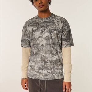 Boxy Heavyweight Camo Crew T-Shirt